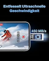 Biwin USB-Stick UD400 256GB USB 3.2 Gen1, Übertragungsgeschwindigkeiten bis zu 450 MB/s, tragbares Flash-Laufwerk mit Dual-Anschluss Typ-A & Typ-C für Laptop/MacBook/Smartphone – Ansicht 3