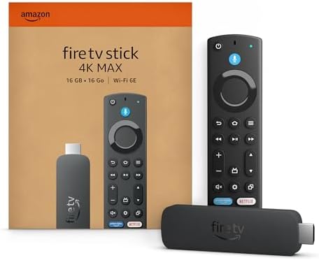 Amazon Fire TV Stick 4K Max (newest model), streaming device, supports Wi-Fi 6E, free &amp; live TV without cable or satellite