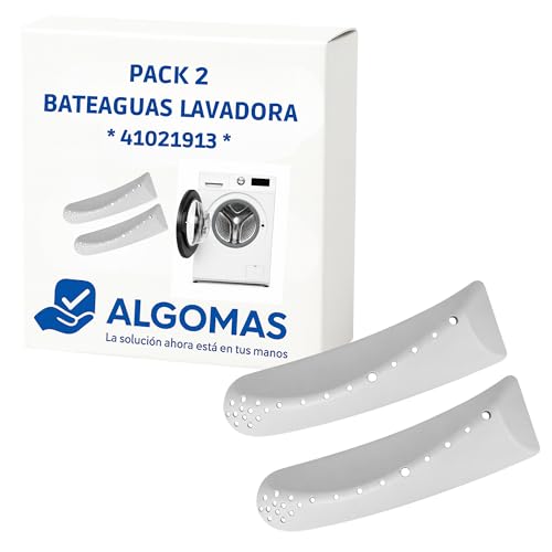 ALGOMAS® 2x Bateaguas Lavadora 41021913, Aletas y Paletas de Tambor 180 x 53 mm, 6 Pestañas, Compatible con Candy Hoover Otsein Zerowatt y Teka