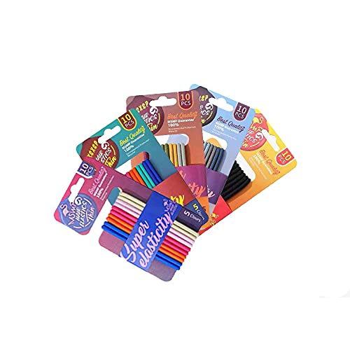 Hair Ties For Women Thick Hair Multicolor Elastic Hair Bands,Curly Hair or Sensitive Scalps 50PCS