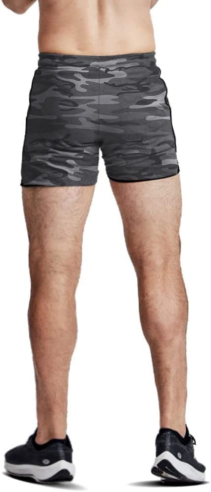 EVERWORTH Men's 2 in 1 Workout Shorts 5" Quick Dry Gym Shorts Bodybuilding Short Shorts Compression Shorts with Zipper Pocket - Image 4