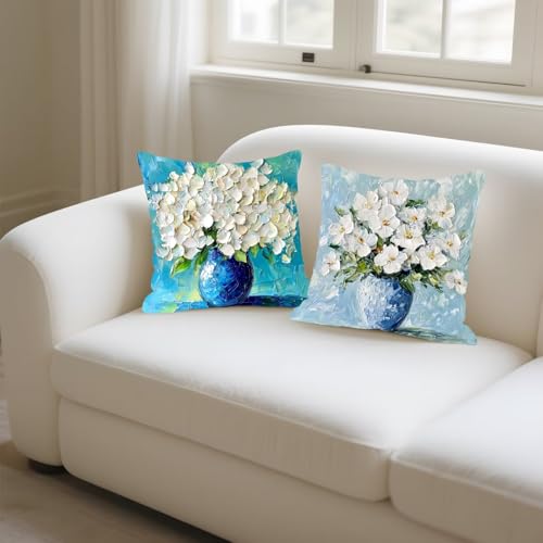 Housse Coussin Super Doux Blanc Abstrait 40x40 cm de Qualité Supérieure
