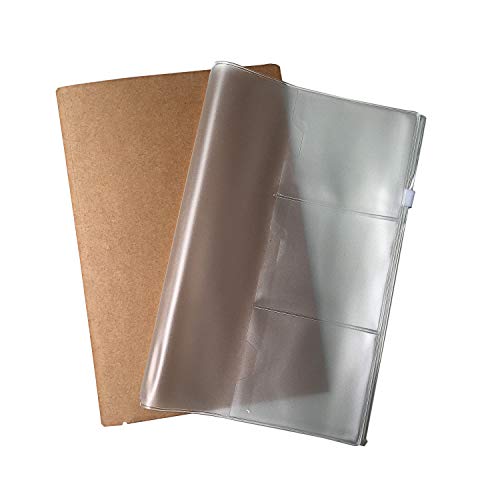 Wanderings Zipper Case and Kraft Card Sleeve Holder Travelers Journal Accessories Pack 2-Pack for