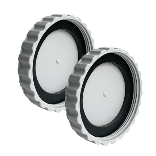 Lot de 2 bouchons d'hiver pour piscine - Résistants au gel et étanches - Pour raccords avec joints assortis - Gris