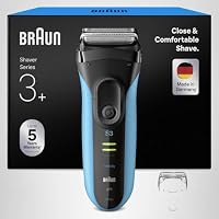 Braun Rasierer Herren Elektrisch Series 3+, 3040si, Blau - Kabelloser Elektrorasierer mit 3 Flexible Klingen, Barttrimmer mit 45 Min. Akku, Wasserdicht, Made in Germany, Inkl. Schutzkappe – Ansicht 8