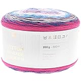 Bobbel Farbverlauf Rico Creative Cotton Degrade Lucky 8, Farbverlaufswolle zum Häkeln oder Stricken