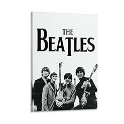 Poster classique noir et blanc The Beatles – Peinture décorative sur toile – Impression murale et image d’art moderne… - Les Beatles, Paul McCartney, John Lennon, RIngo Starr, George Harrison