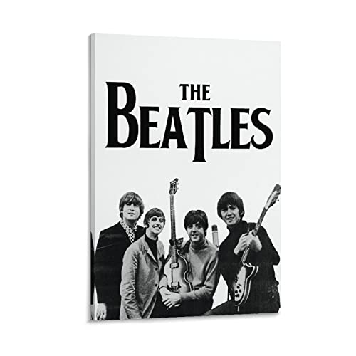 Poster classique noir et blanc The Beatles – Peinture décorative sur toile – Impression murale et image d’art moderne… - Les Beatles, Paul McCartney, John Lennon, RIngo Starr, George Harrison Poster classique noir et blanc The Beatles - Peinture décorative sur toile - Impression murale et image d'art moderne…