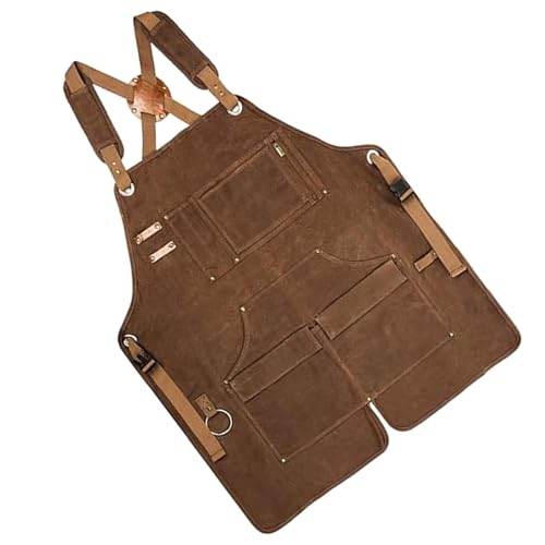 Tablier de cuisine en toile résistant avec poches de rangement