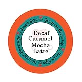 Smart Sips, Decaf Caramel Mocha Latte, Decaffeinated Gourmet Latte Pods for Keurig K-cup Brewers, 24...
