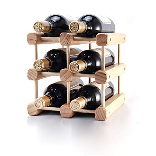 Soporte para botellas de madera sólida 23x26x28 cm miniatura 1