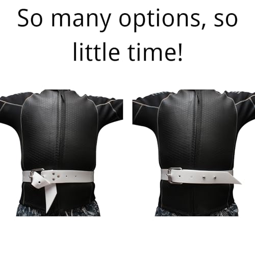 DiveTec Silicone Diving Weight Belt 54" (138cm) with Detachable Stainless Steel Fastening Studs – Ideal for Freediving & Spearfishing