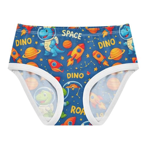 Joisal Toddlers Underwear Floral 2t Cotton Panties Little Girl Colorful Undies Kids Briefs Cute Dinosaurs Space Blue