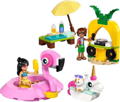 LEGO Friends Unicorn & Flamingo Pool Party Toy with Animal 'Floaties', 2 Mini Dolls - Image 2