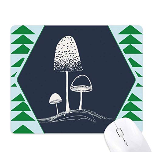Tapis de souris champignon illustration bd en caoutchouc vert