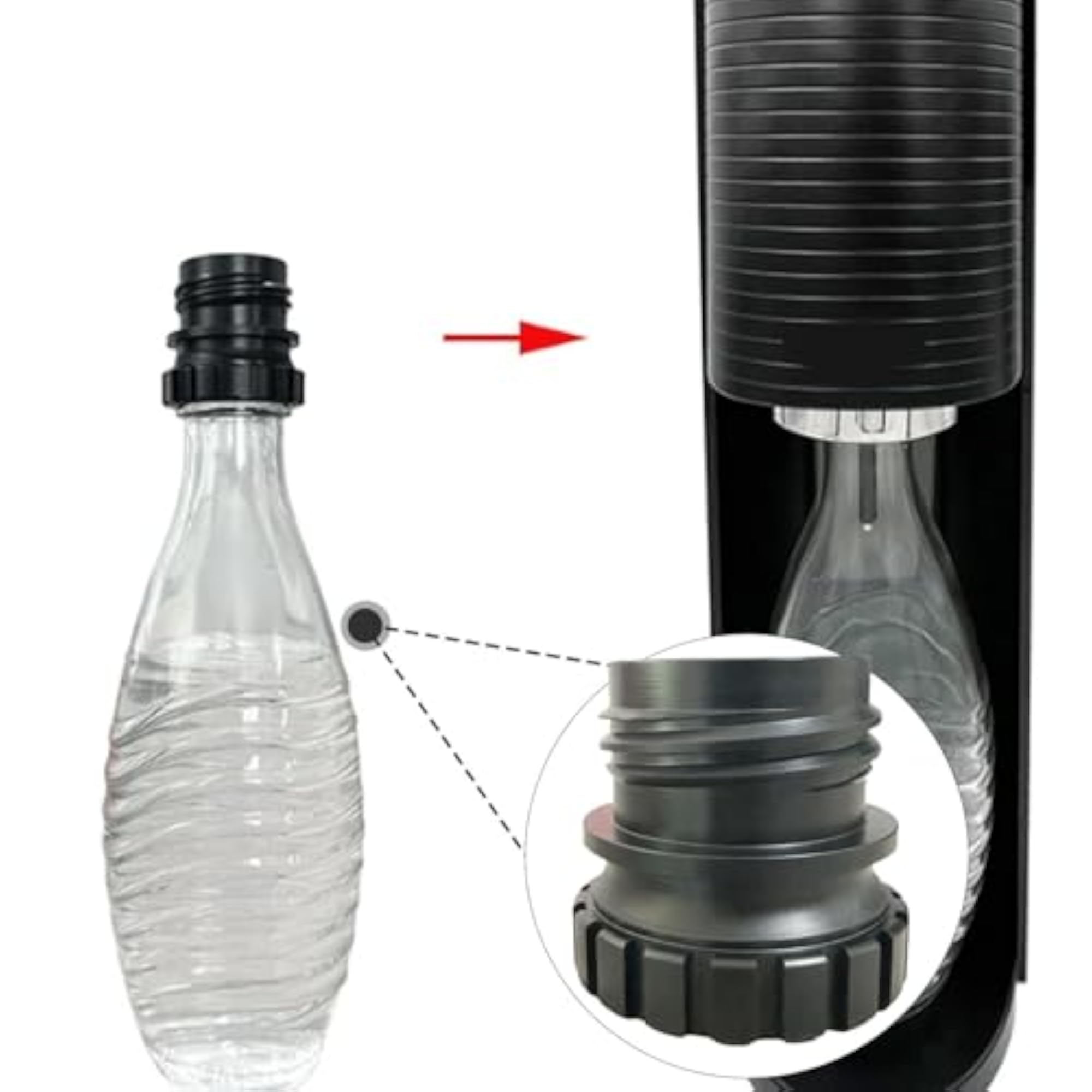 Soda Bottle Adapter, Glass Bottle Cap for Soda Maker