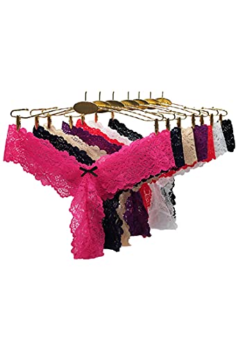 luxly 2 Pieces Pack Stretch Lace Sexy Thong Panties-picture-10