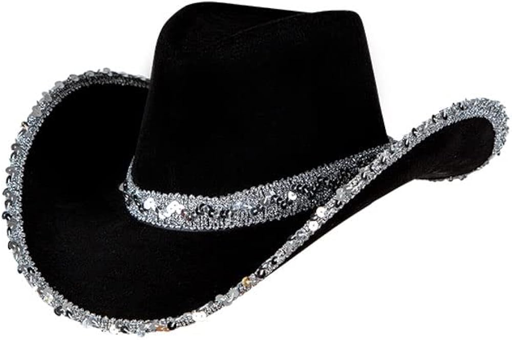 Adult Texan Cowboy Hat Black Fancy 