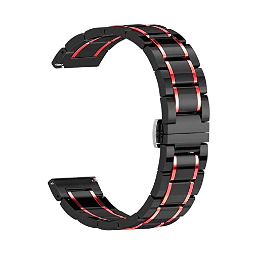 [XGYOMVB] �Z���~�b�N���^���X�g���b�v Watch 3/Active 2/Huawei GT2/Amazfit GTR �u���X���b�g���X�g�o���h�ƌ݊������� Watch 22mm 20mm �o���h(Black red,22mm)