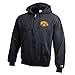 Iowa Hawkeyes Zip Up Hooded Sweatshirt Black - L