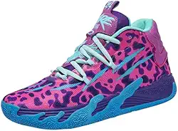 Tênis masculino de basquete com cadarço e cano alto, estilo chinês, respirável, antiderrapante, para atividades ao ar livre, amortecimento para treinamento físico, atlético, Roxa, 37