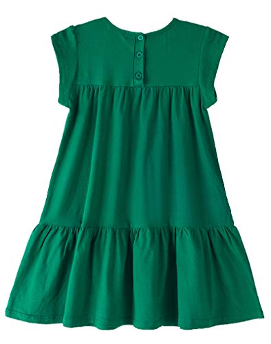 Image of Youwon Girls Dress Long Short Sleeve Solid Color Tunic A-Line Tiered Swing Dress 2-6 7-16