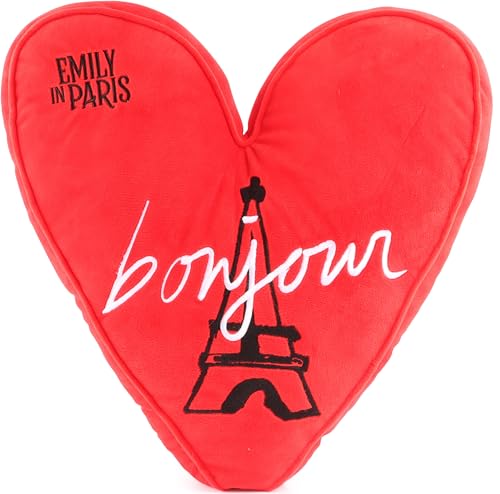 Image of Jay Franco Emily in Paris Decorative Throw Pillow - Super Soft Heart Shaped Pillow - Measures 12 Inches