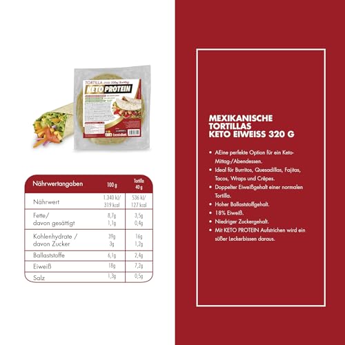 Bestdiet Keto Protein - Mexikanische Tortilla - (Packung 3x320g)