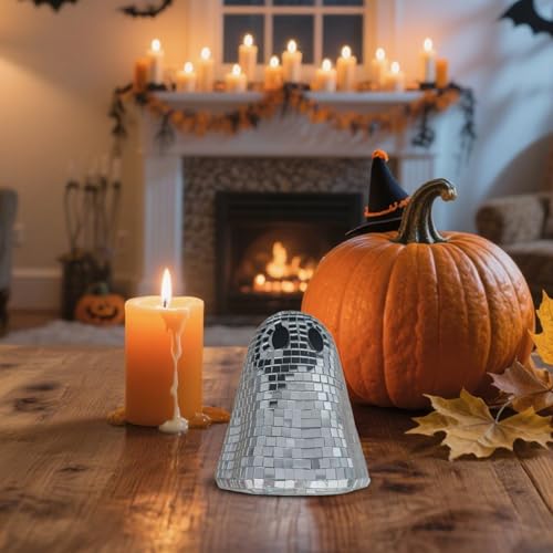 Centro de mesa de Halloween para interiores con fantasma estilo discoteca llamativo 5