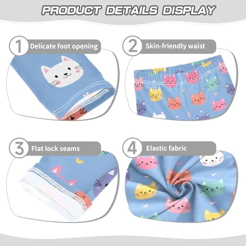 Girls' Athletic Leggings Ankle Length Yoga Dance Pants Kids Teen 4T Cat3