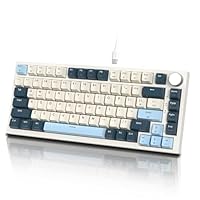 LexonElec x ATTACK SHARK K85 Magnetic Switch 75% Mechanical Keyboard, Rapid Trigger, DKS/MT/TGL, LIGHTSYNC RGB Backlit, QWERTY, TKL Wired Gaming Gasket Keyboard with Knob - Blue