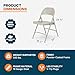 OEF Furnishings OEF50 Series All-Steel Heavy-Duty Folding Chairs with 500 lb Weight Capacity (4-Pack, Gray)