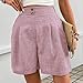 Olivcker Linen Maternity Pants,Linen Shorts for Women High Waist Tummy Control Button Close Short Summer Casual Pleated Loose Fit Pants Outfit 2026 Watermelon Red