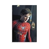 DABMAR Impression sur toile Affiche Tobey Maguire Spiderman Poster Toile Mur Art Salle Photos pour Chambre Cadeaux Décor 50X70 Sans Cadre