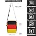 MCHIVER Small Messenger Bag German Flag Crossbody Bag for Men Women Purse Fanny Pack for Outdoor Travel Work
