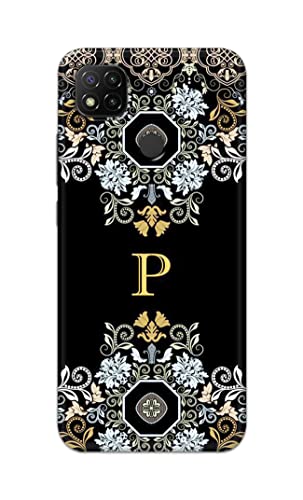 Image of Printed Hard Back Cover Case for Mi Redmi 9 Activ | Mi Redmi 9 Back Cover (Alphabet P) -1803