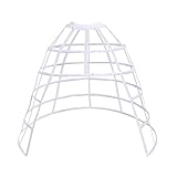 TNUEM Cage Hoop Skirt Petticoat Dress Pannier 5 Hoops Bustle Cage Crinoline (5 Hoops Opening-White)