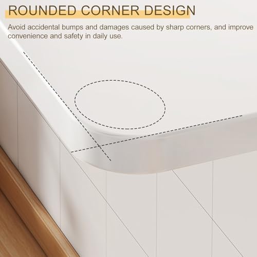 Wall Mounted Folding Workbench - Space Saving Floating Table with Iron Frame Easy to Install for Home Office Study Kitchen Balcony Ideal for Laptops & Books