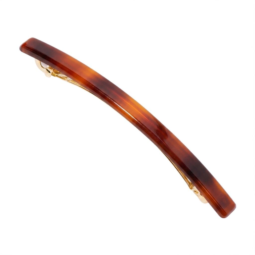 France Luxe Tortoise Hair Barrette for Women with Thin Hair, Elegant Long & Skinny French Barrette, Strong Hold, Lightweight, Damage-Free Design
