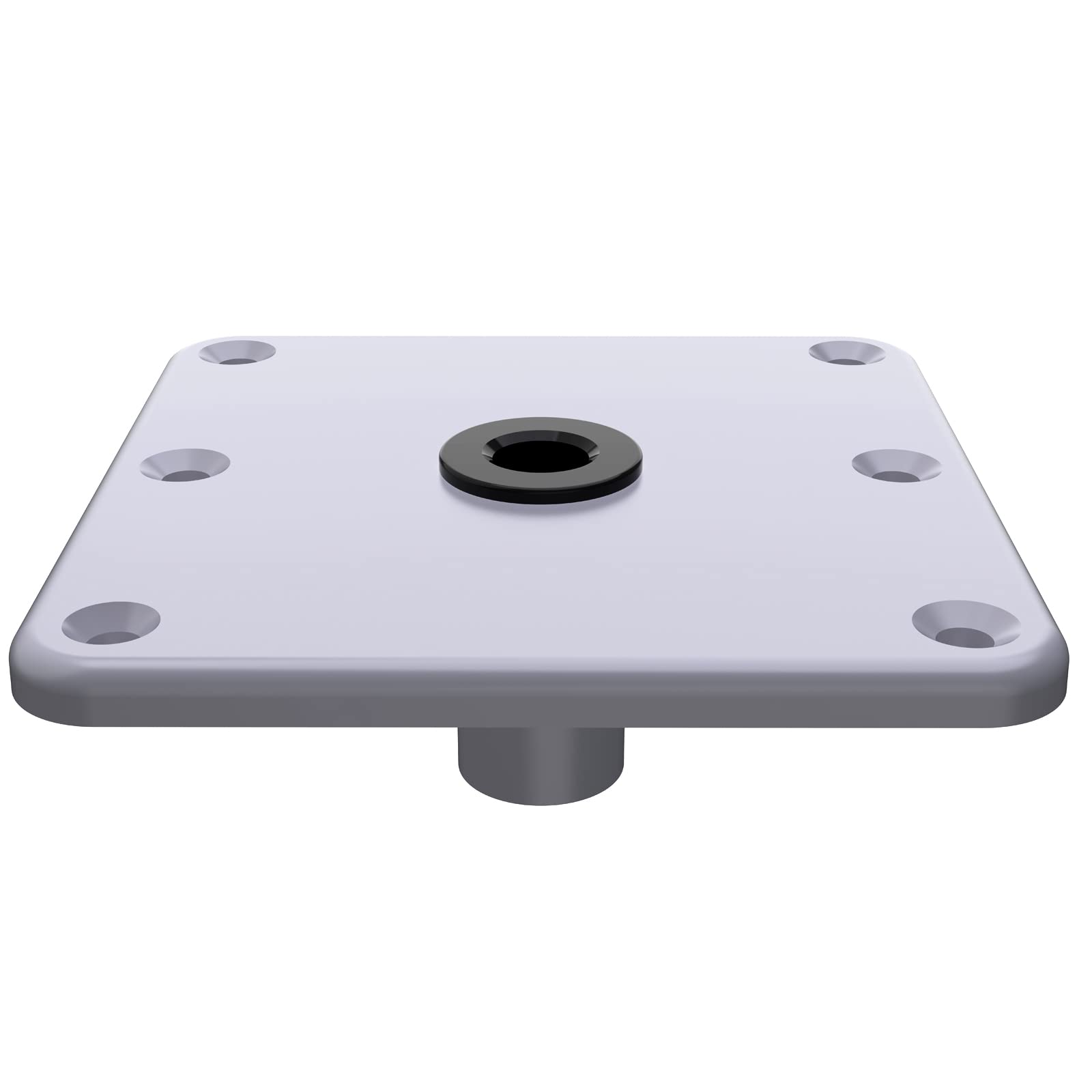 TEPU Boat Seat Base 7" x 7" Aluminum Alloy Material 3/4" Pin Post Socket, Heavy Duty Boat Seat Pedestals, Corrosion Resistant, Suitable for jon boats, canoes, bass boats and most other boat seat Mount
