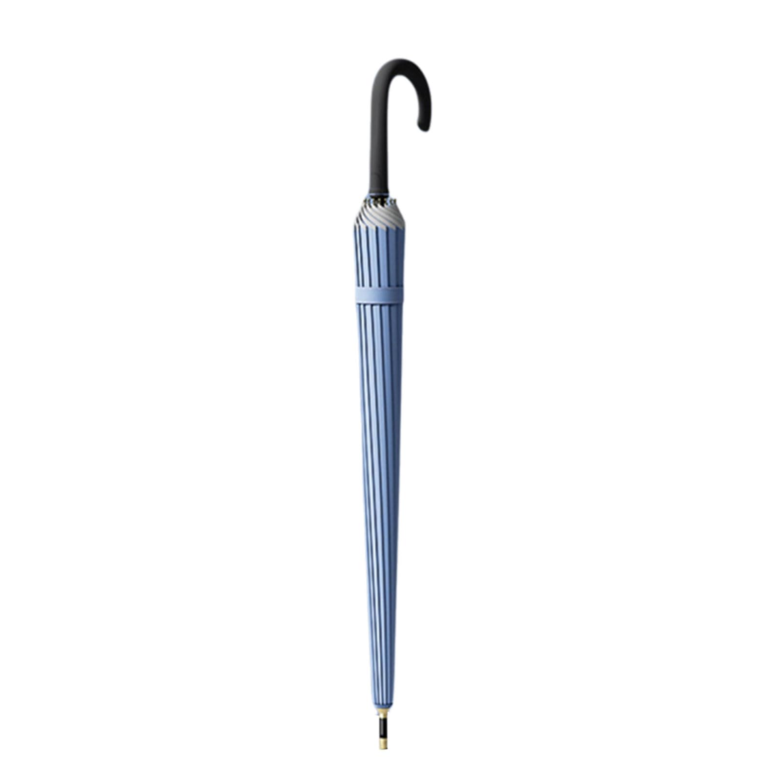 Elnwnnkc Automatic Rain Umbrella with Reflective Trim for Nighttime Visibility and Windproof Construction Umbrella
