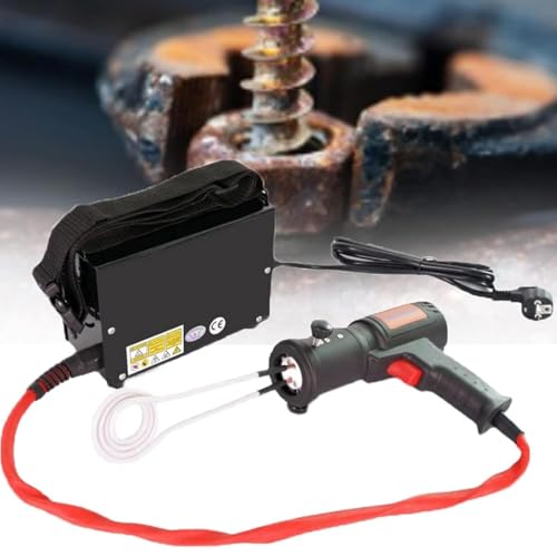 Magnetic Induction Heater Kit, 1500W Electromagnetic Tool with 4 Coils and Portable Storage Box for Flameless Rust Removal