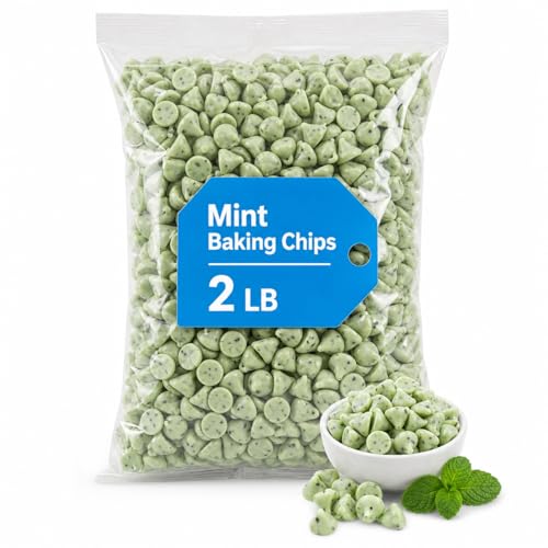 Mint Baking Chips, Green Mint-Flavored Chips for Baking, Topping, Snacking, 2 lb image 5