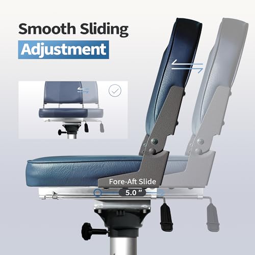 Image of Aluminum Fore & AFT Boat Seat Slider,Universal Fit for Most Standard Boat Seat Pedestal Bases 5.3 * 5.3 inch