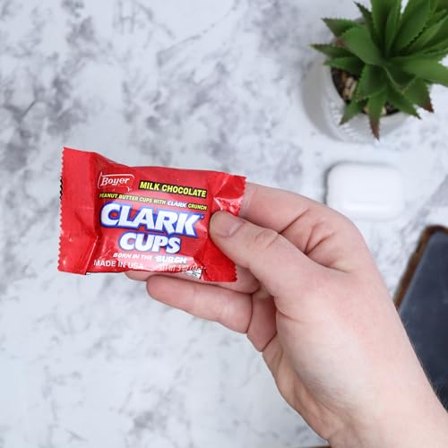 Sweetzo Boyer Individually Wrapped Clark Crunchy Chocolate Peanut Butter Cups, Bulk Candies, 0.5 Ounces (Pack of 20), Mini
