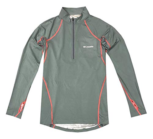 Columbia Mens Midweight Half Zip Omni-Heat Blouse T-Shirt (M, Grey)