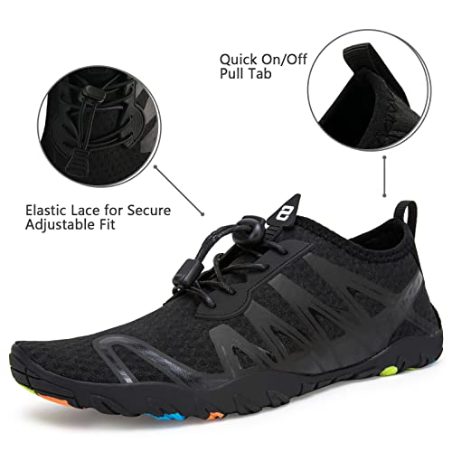 Image of WateLves Water Shoes Mens Womens Barefoot Beach Swim Shoes Quick-Dry Aqua Socks Pool Shoes for Surf Yoga Water Aerobics