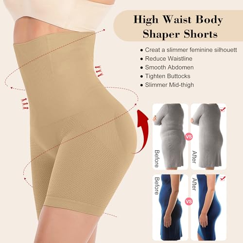 Image of Lelinta Shapewear Shorts Women Tummy Control High Waist Body Shaper | Compression Thigh Slimmer Butt Lifter Panties