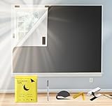 Kairsya 100% Blackout Curtains for Bedroom, 78'x57' Portable DIY Blackout Blinds, No Drill Blackout Shades, Window Heat Blocker, Perfect for Dormitory, Baby Nursery, Travel