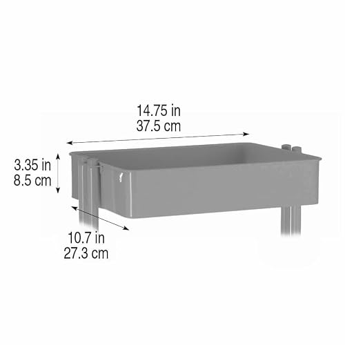 Simply Tidy Lexington Gray 3-Tier Metal Rolling Cart Multi-Functional Storage Cart for Home, Office, and Kitchen - 1 Pack